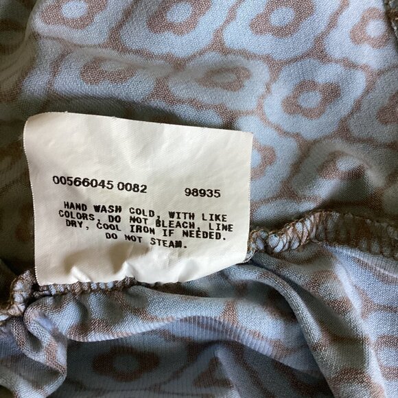 VTG Retro Ally B Ruched Short Sleeve Jersey Knit Top Choker Accent Sz L 158B - Picture 9 of 9